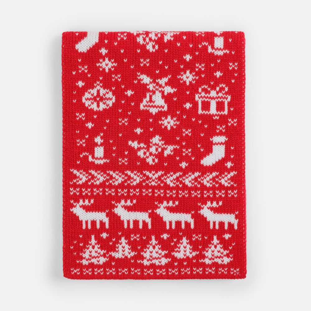 Шарф Holidale, красный с молочным-2