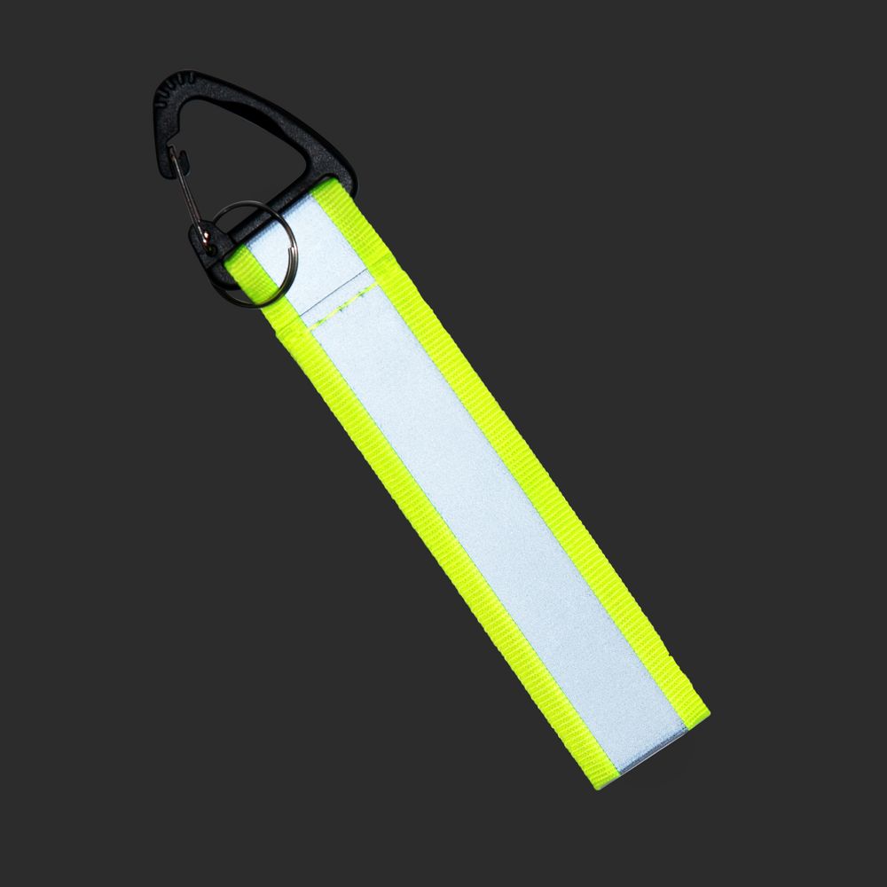 Светоотражающий брелок Flashline, серый с зеленым-3