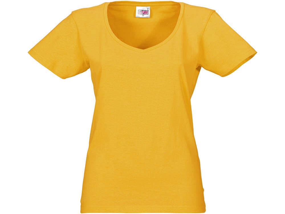 Футболка Heavy Super Club женская с V-образным вырезом, золотисто-желтый-5