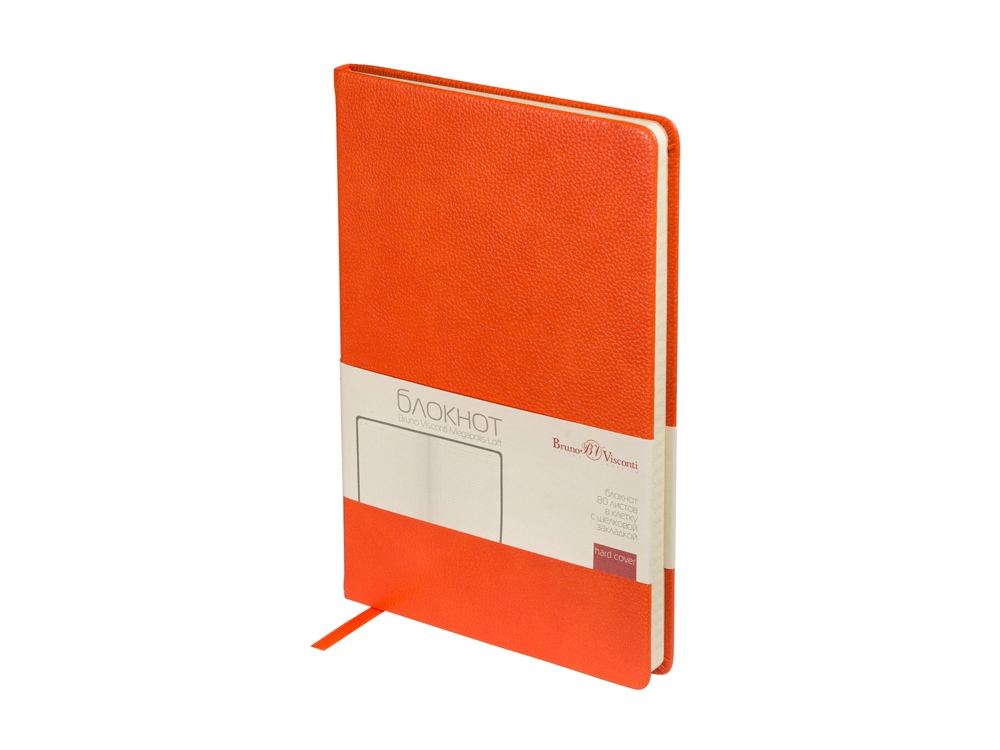 Блокнот А5 Megapolis Loft, оранжевый-0
