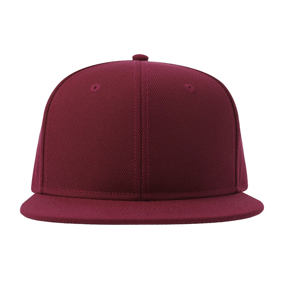 Бейсболка SNAP BACK-S, 6 клиньев, пластиковая застежка, темно-красный-6