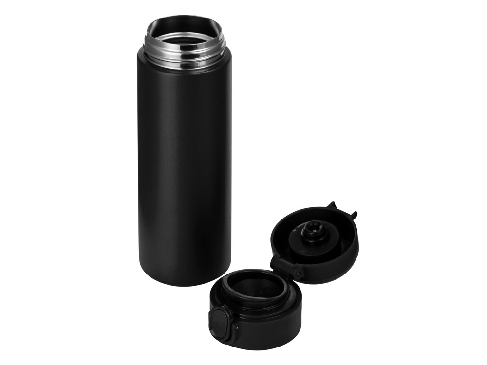 Вакуумная термокружка Waterline с медной изоляцией Bravo, 400 мл, тубус, черный-2