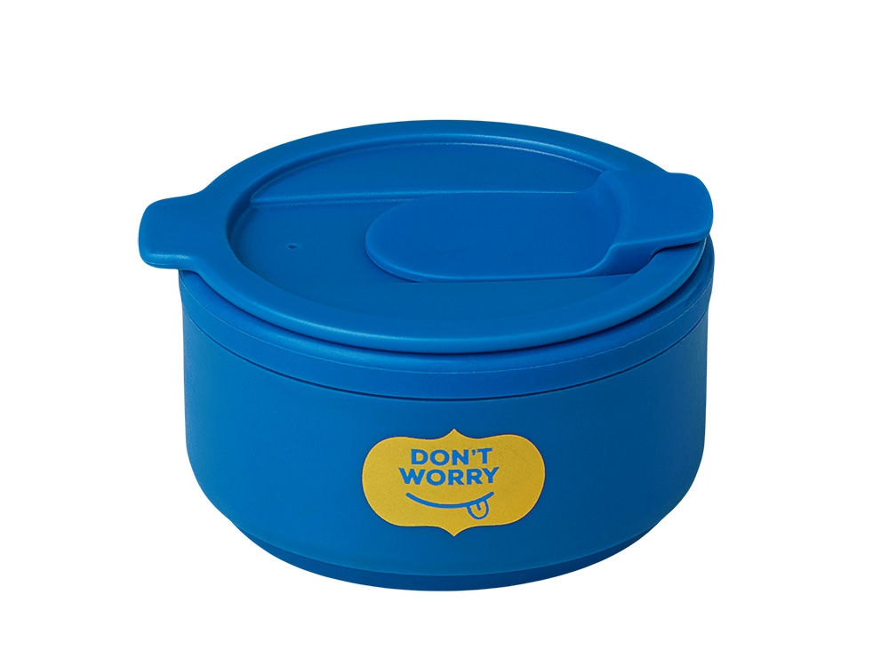 Силиконовый складной стакан GoCup, синий индиго, тампопечать-2