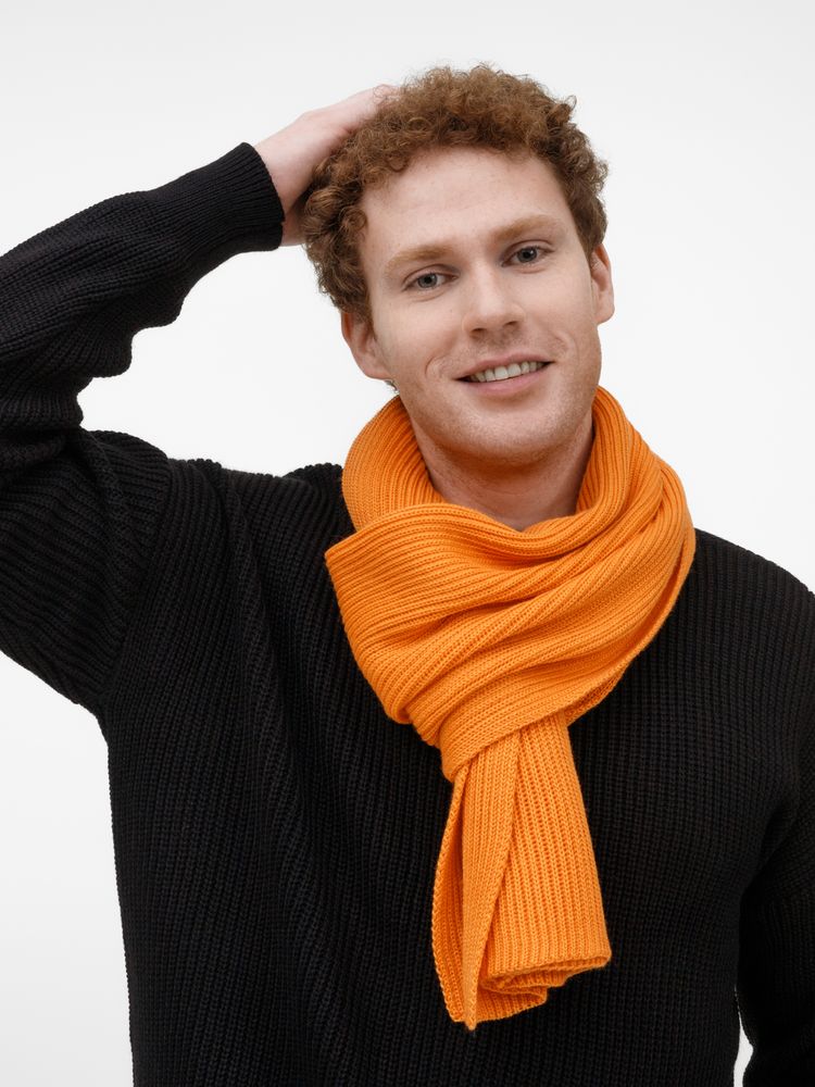 Шарф Nobilis Mono, оранжевый (абрикос)-2