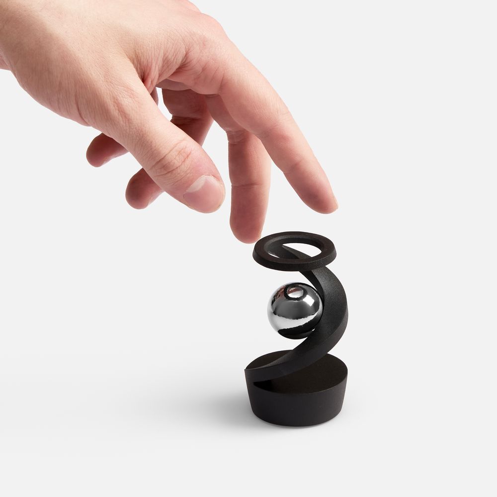 Настольный антистресс Mindflow, черный с серебристым-4