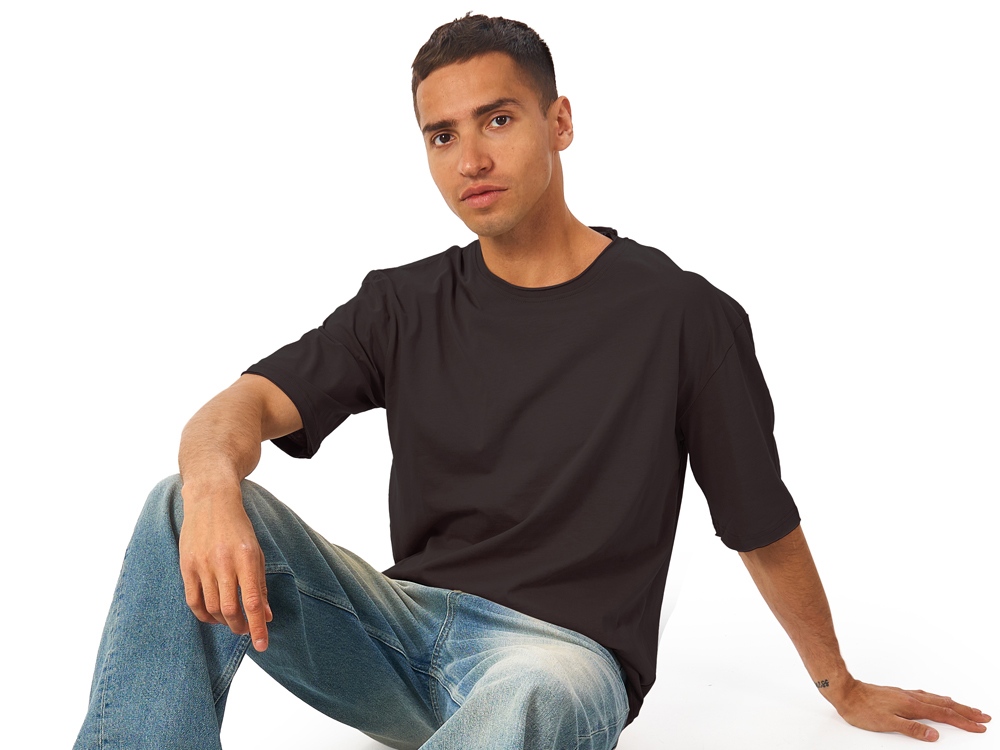 Футболка оверсайз Liyon унисекс, темно-серый-3