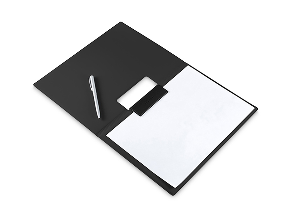 Планшет на магнитах с крышкой из экокожи Favor, черный-1