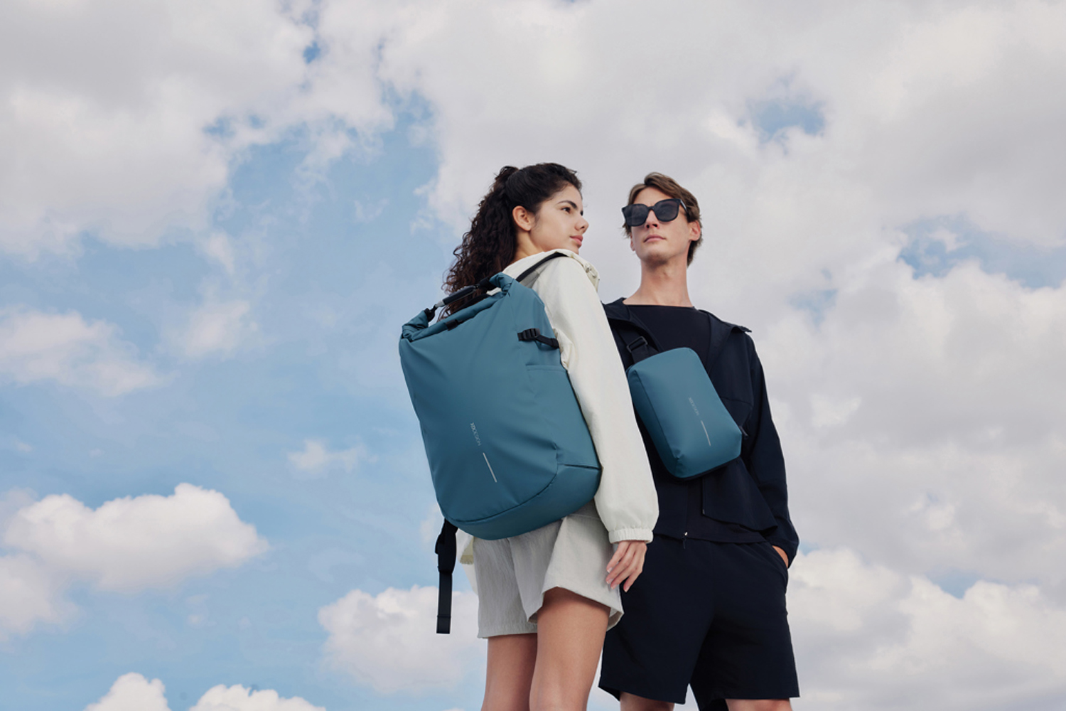Антикражный рюкзак Urban Roll-top, голубой-6