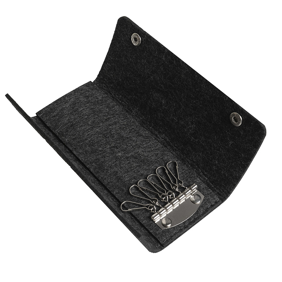 Ключница FELTY, RPET фетр, темно-серый-4