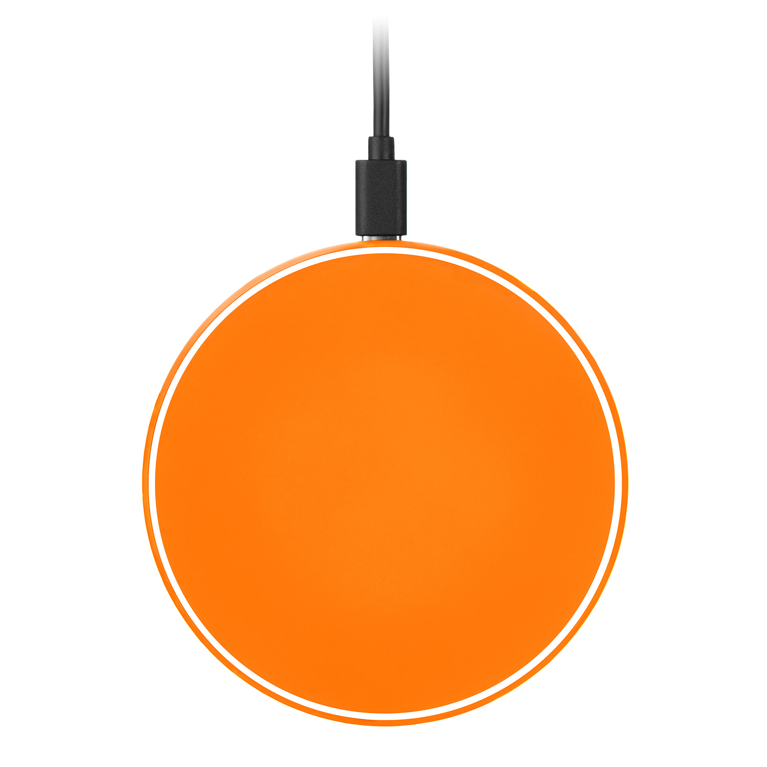 Беспроводное зарядное устройство с подсветкой 15W Auris, оранжевое-2