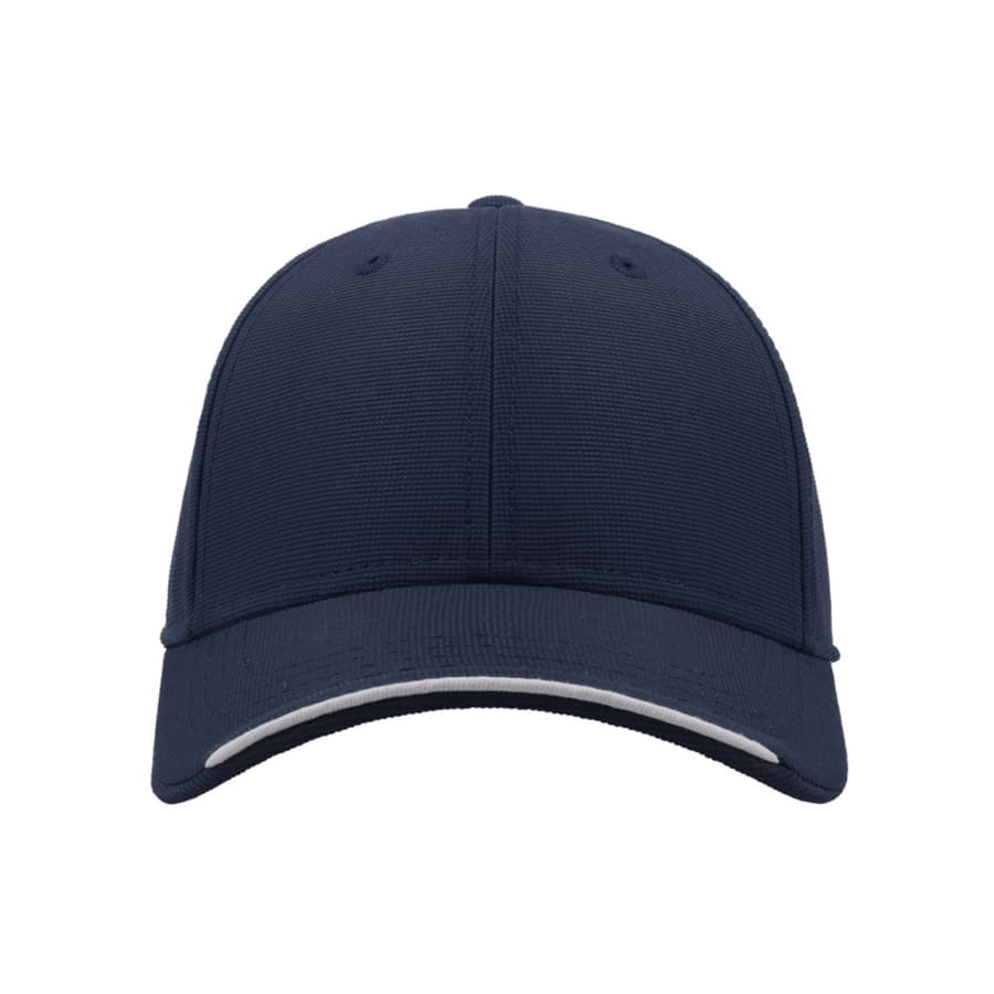 Бейсболка ESTORIL-S, 6 клиньев, застежка на липучке, темно-синий, белый-5