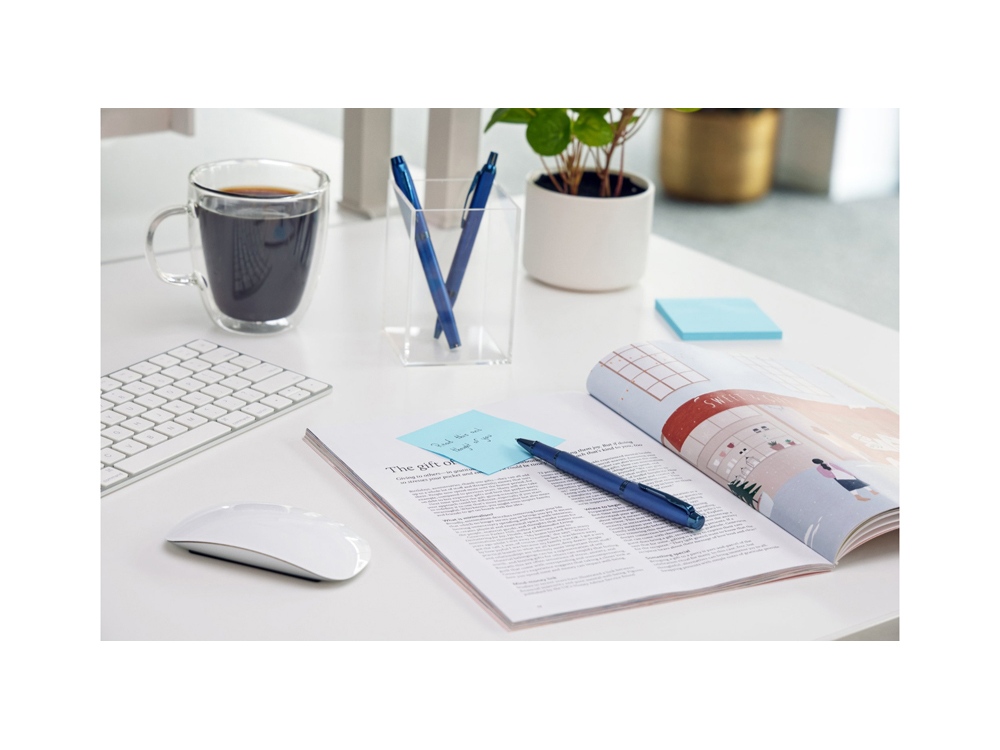 Ручка роллер Parker IM Monochrome Blue, стержень:F, цвет чернил: black, в подарочной упаковке.-7