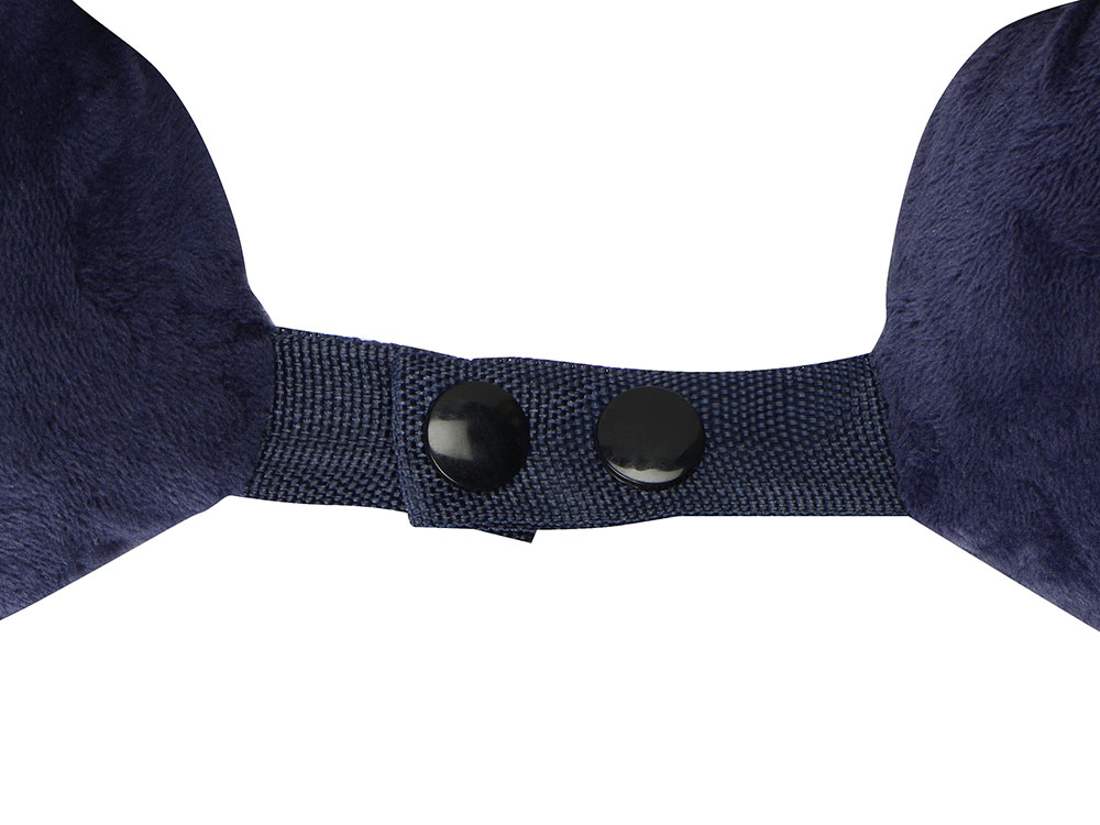 Подушка Basic из микрофибры с эффектом памяти U-shape, синий-3