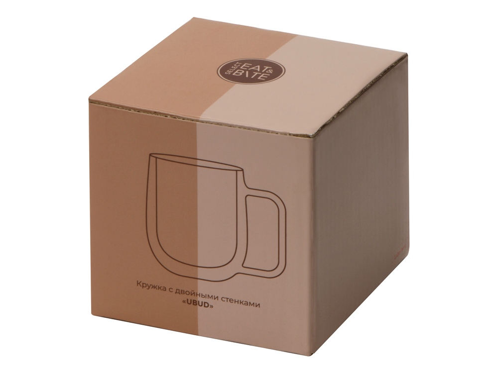 Цветная кружка Ubud с двойными стенками, черный-6