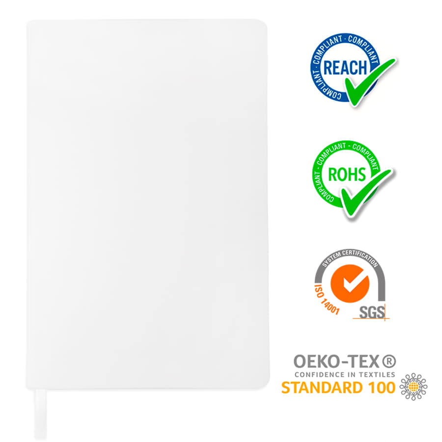 Бизнес-блокнот FUNKY SNOW, формат А5, блок в точку, белый, синий-1