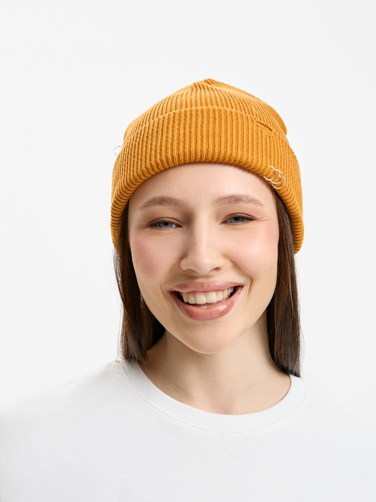 Шапка Ribelle, темно-желтая (горчичная)-2