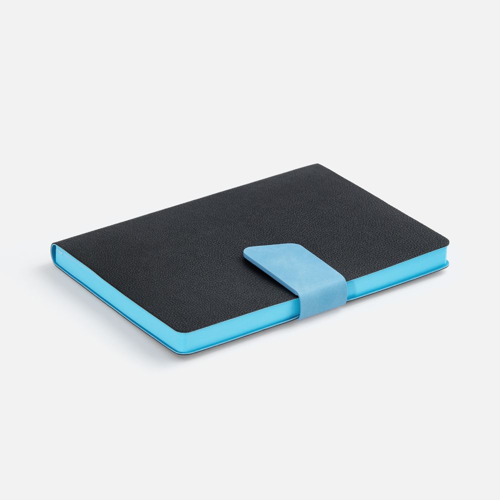 Ежедневник Boom, недатированный, черный с голубым-3