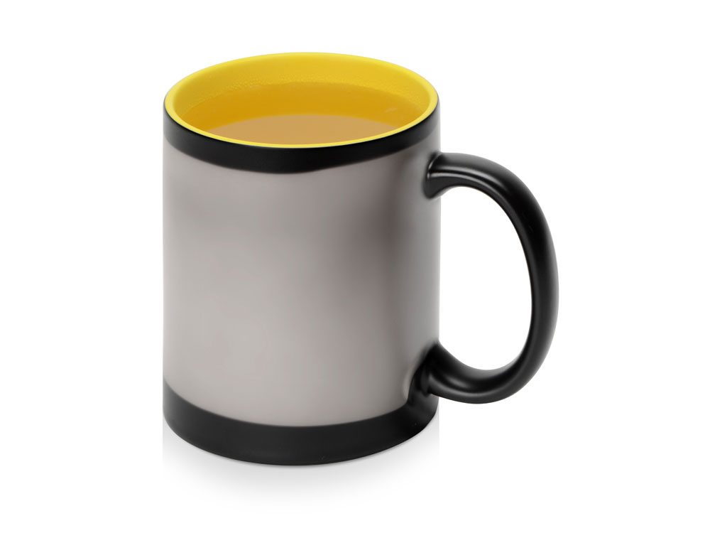 Кружка-хамелеон Surprise матовая, черный/желтый-4