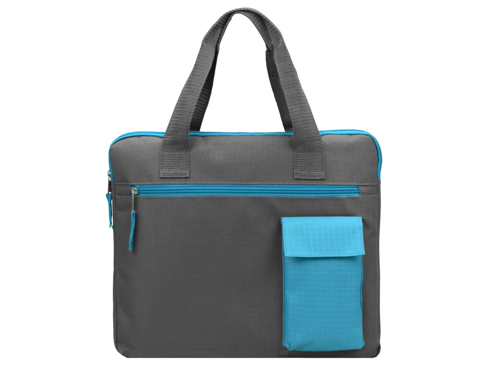 Конференц сумка Session, серый/голубой-2