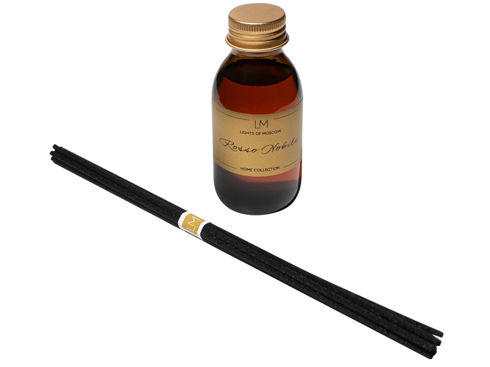 Ароматический диффузор с палочками, Россо: апельсин и клубника, дуб, 100 мл-2