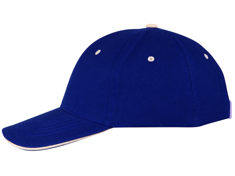 Бейсболка New Castle 6-ти панельная, кл синий/натуральный-5