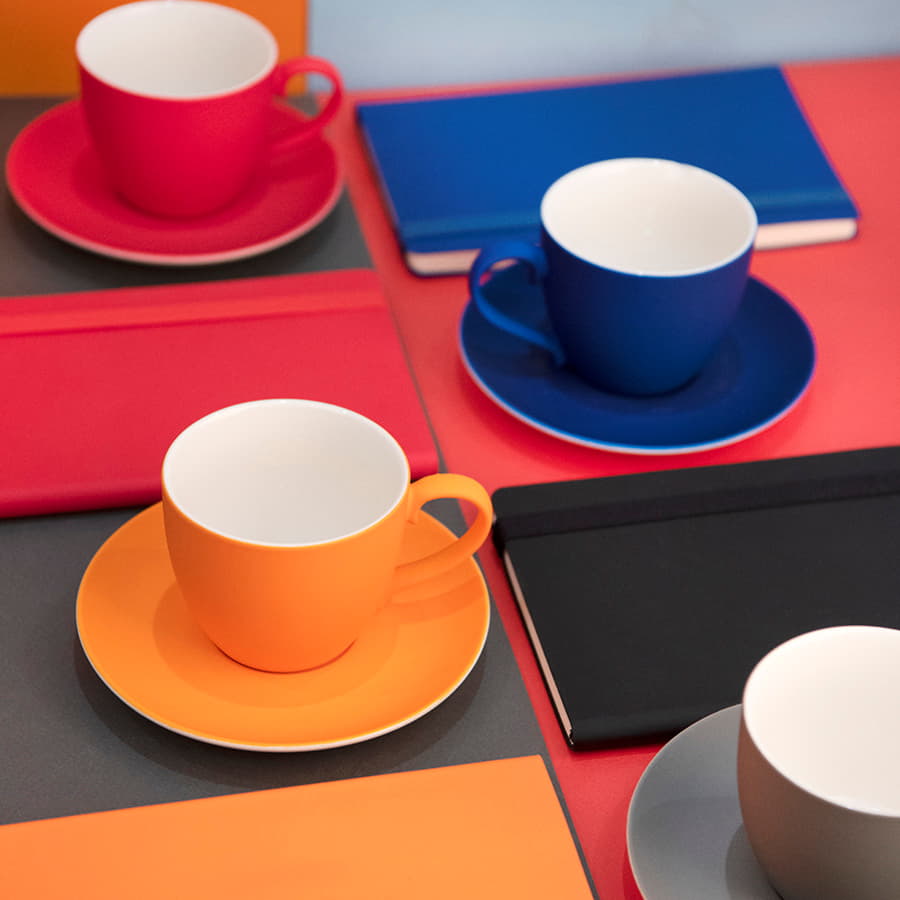 Чайная пара TENDER с прорезиненным покрытием, серый-2