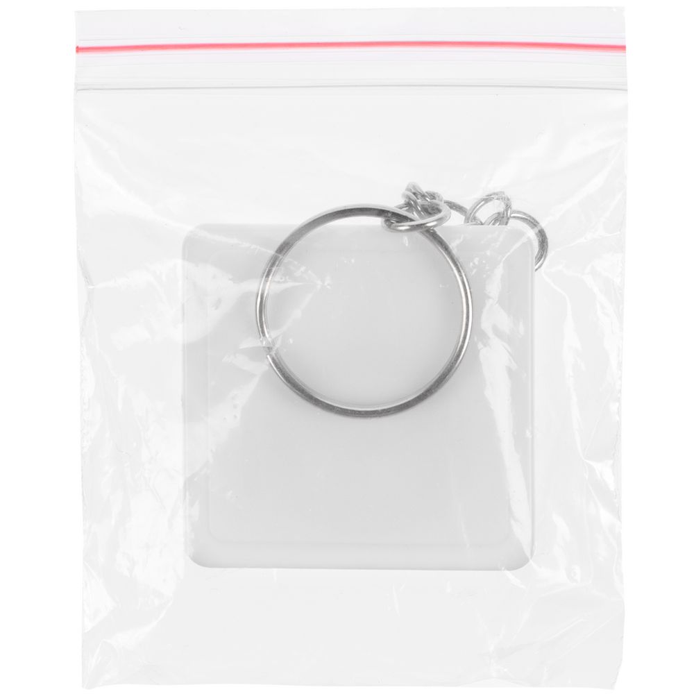 Брелок с рулеткой Square, ver.2, белый-2