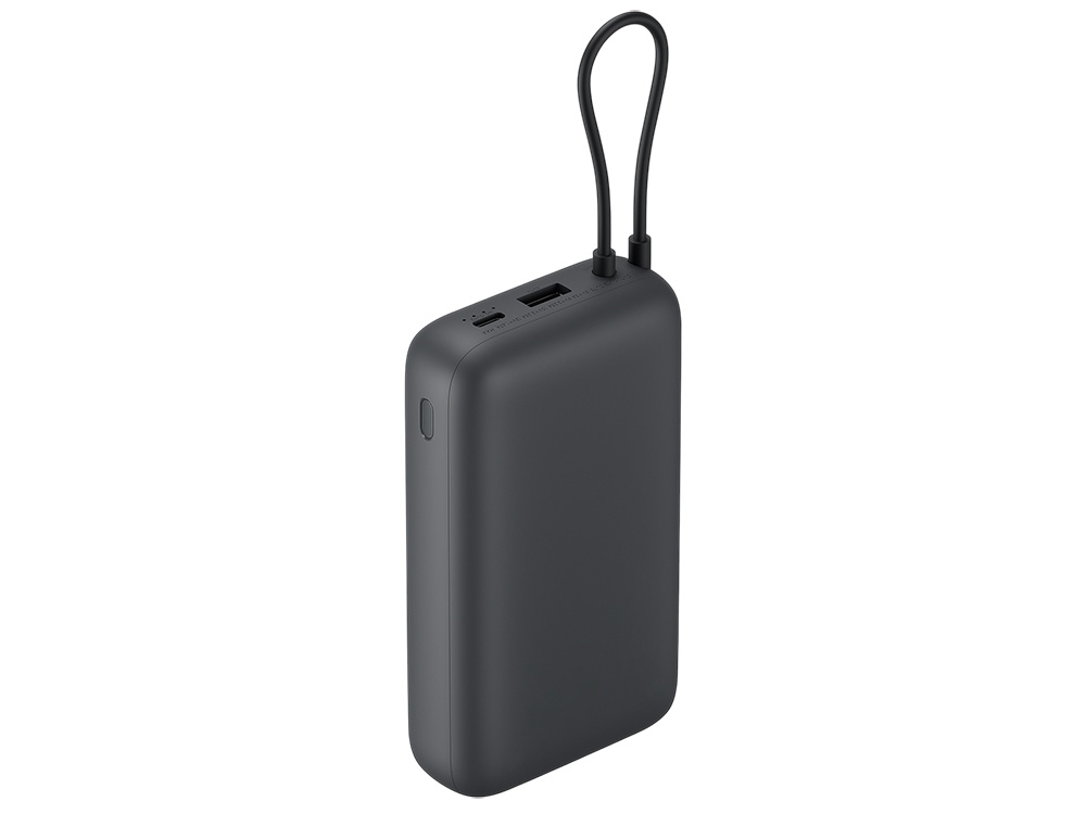 Внешний аккумулятор с встроенным кабелем Xiaomi Power Bank 20000mAh (Integrated Cable) GL Dark Gray-1