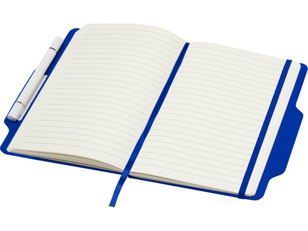 Nexus блокнот формата А5 в твердой обложке с ручкой и карандашом - Ярко-синий-3