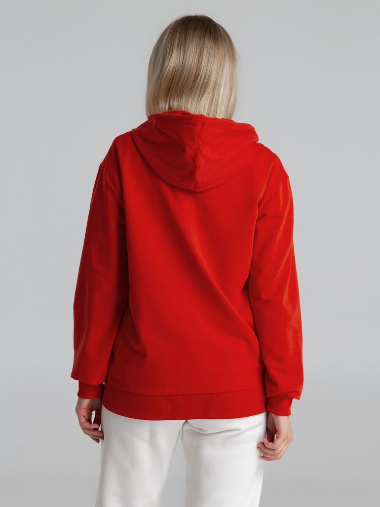 Толстовка на молнии с капюшоном Unit Siverga, красная-3