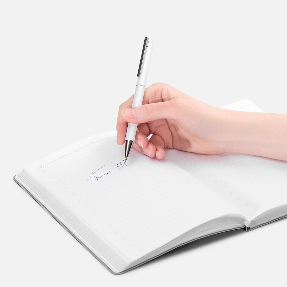 Ручка шариковая Blade Soft Touch, белая-2