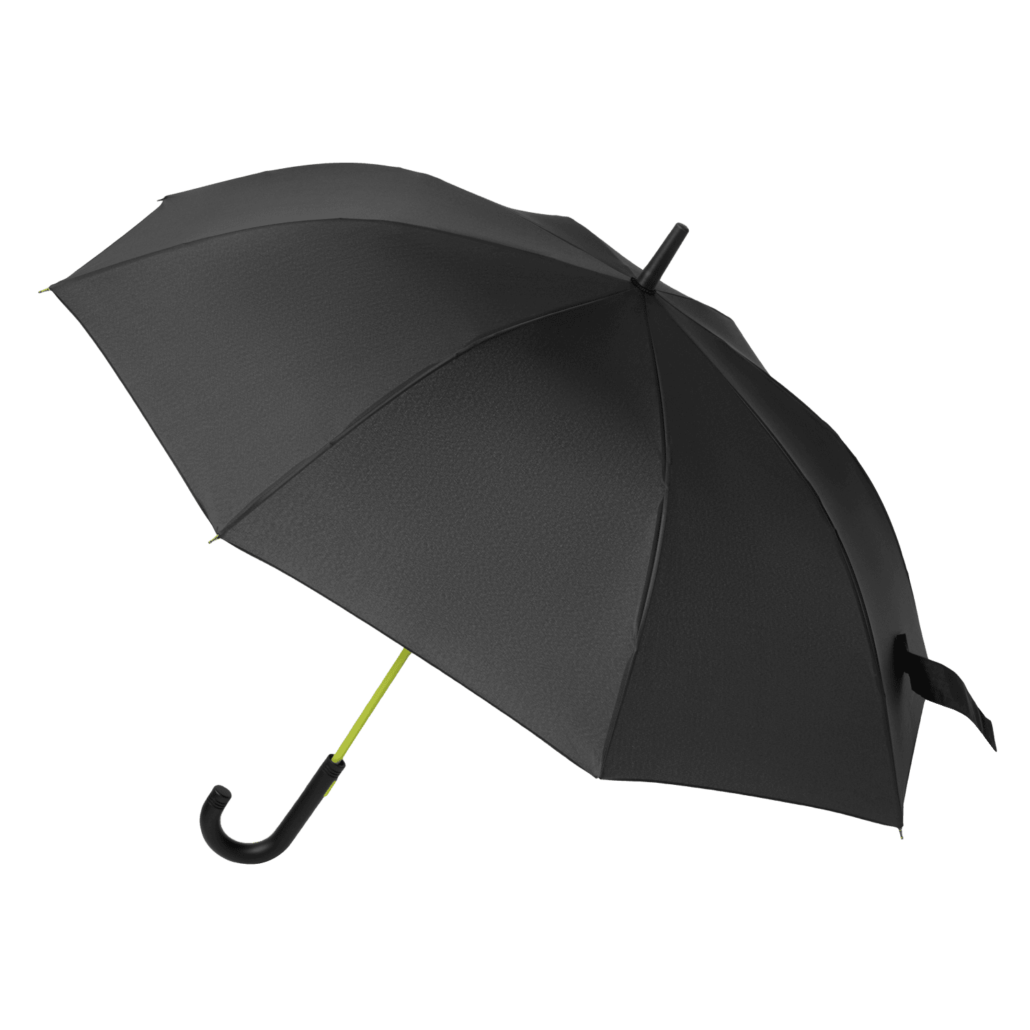 Зонт-трость Quantum, черный/салатовый-1