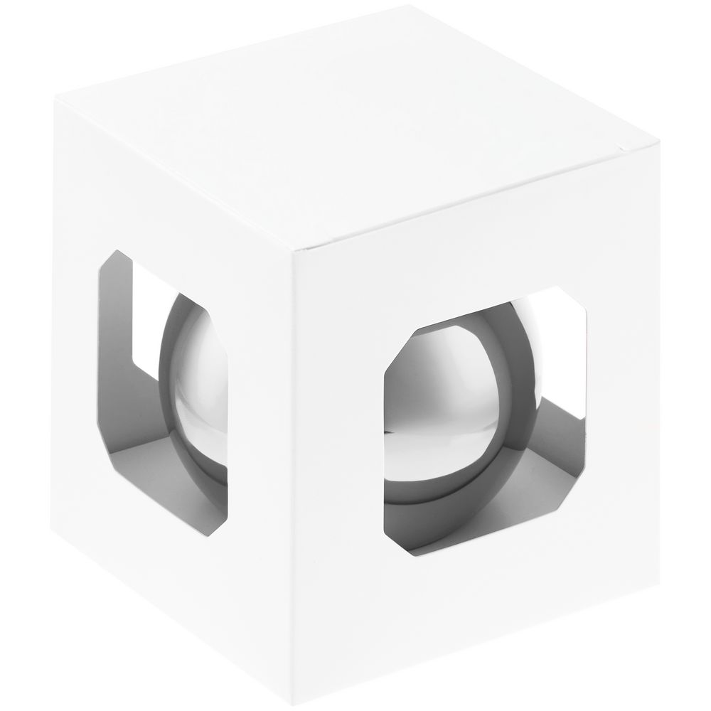 Оформительский шар Finery, 8 см, глянцевый серебристый-1