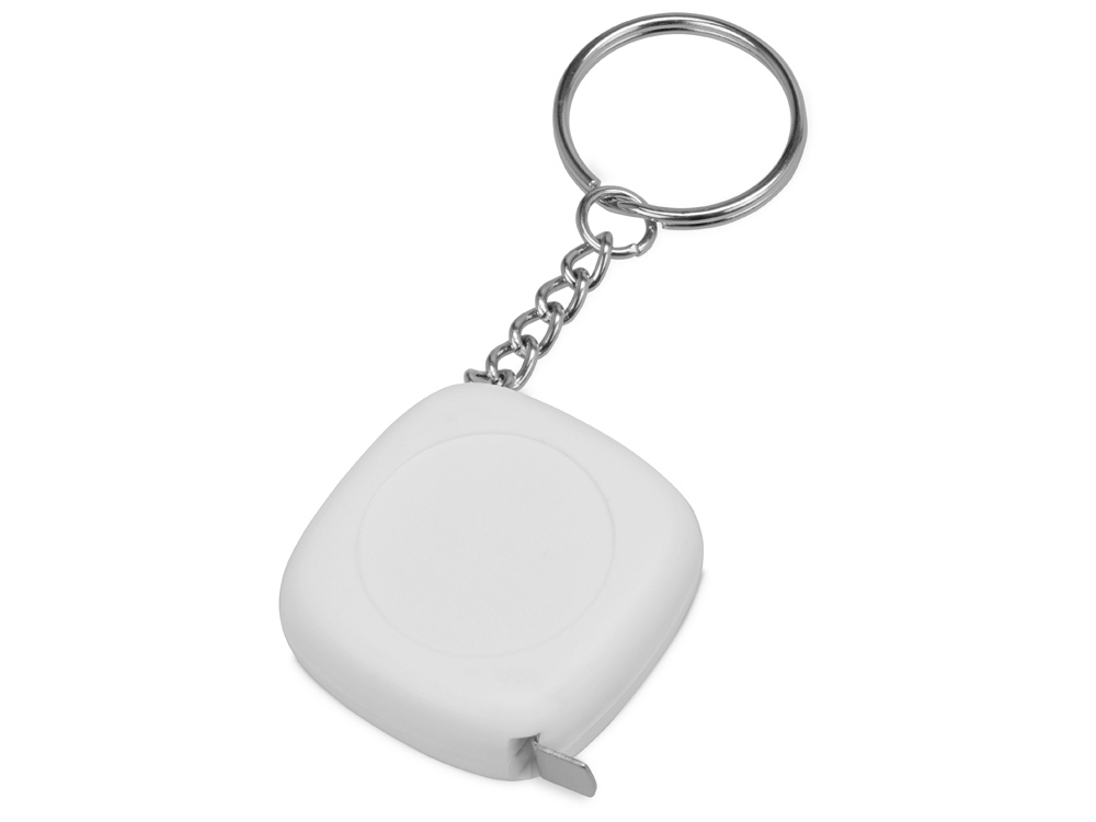 Брелок-рулетка 1м Block, белый-0