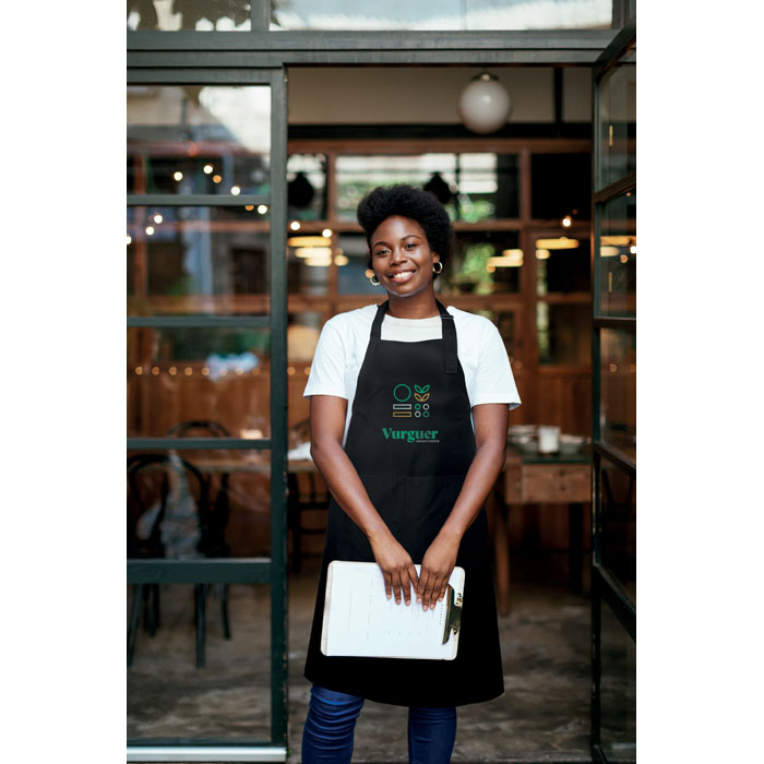 Фартук кухонный, черный-5