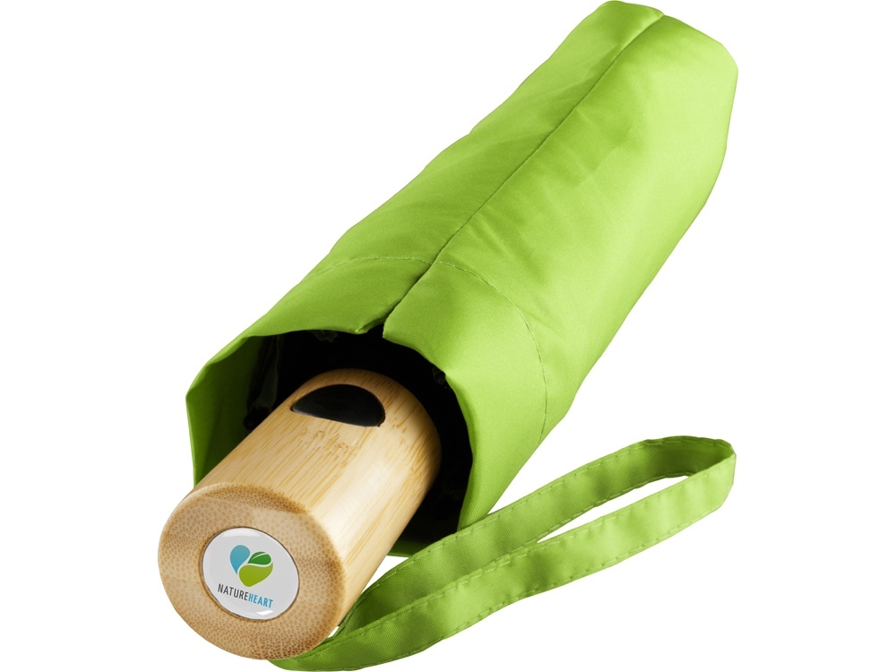 Зонт складной 5429 ÖkoBrella из бамбука, полуавтомат, лайм-8
