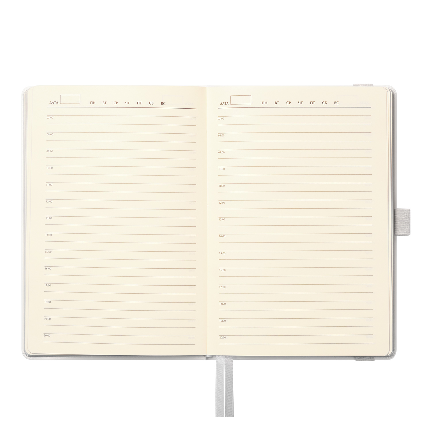 Ежедневник Гэлакси (Galaxy) недатированный, жесткая обложка, срез голограф. фольга, белый-6