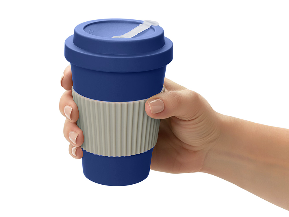 Термокружка Muffin из натуральных волокон, темно-синий-5