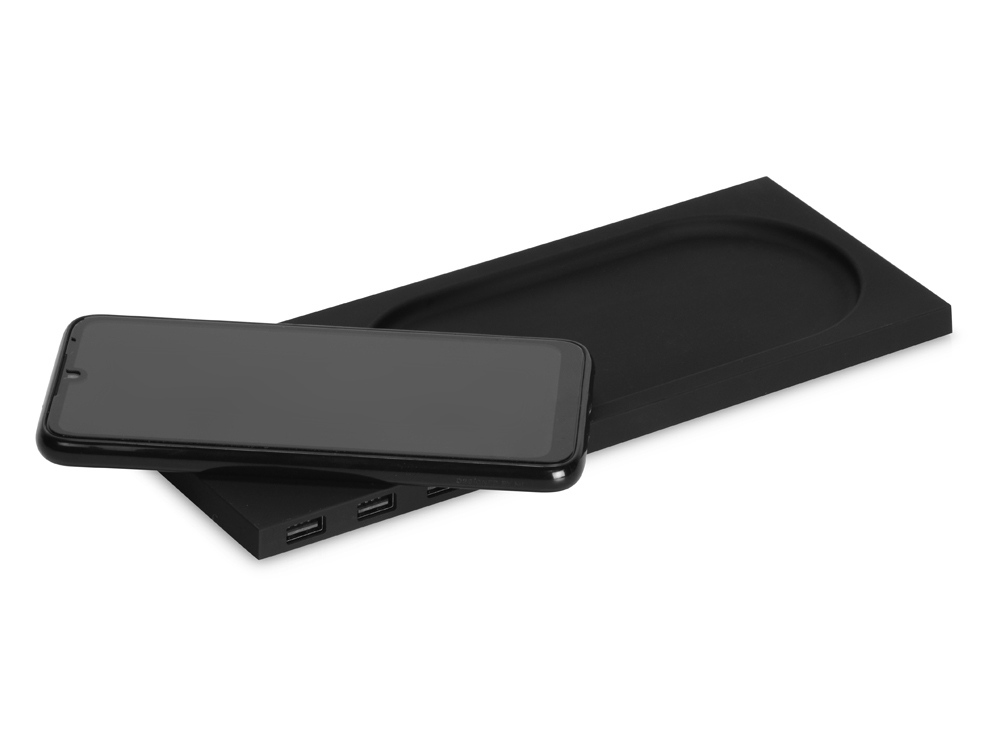 Беспроводное настольное зарядное устройство Glide с подсветкой, софт тач-6