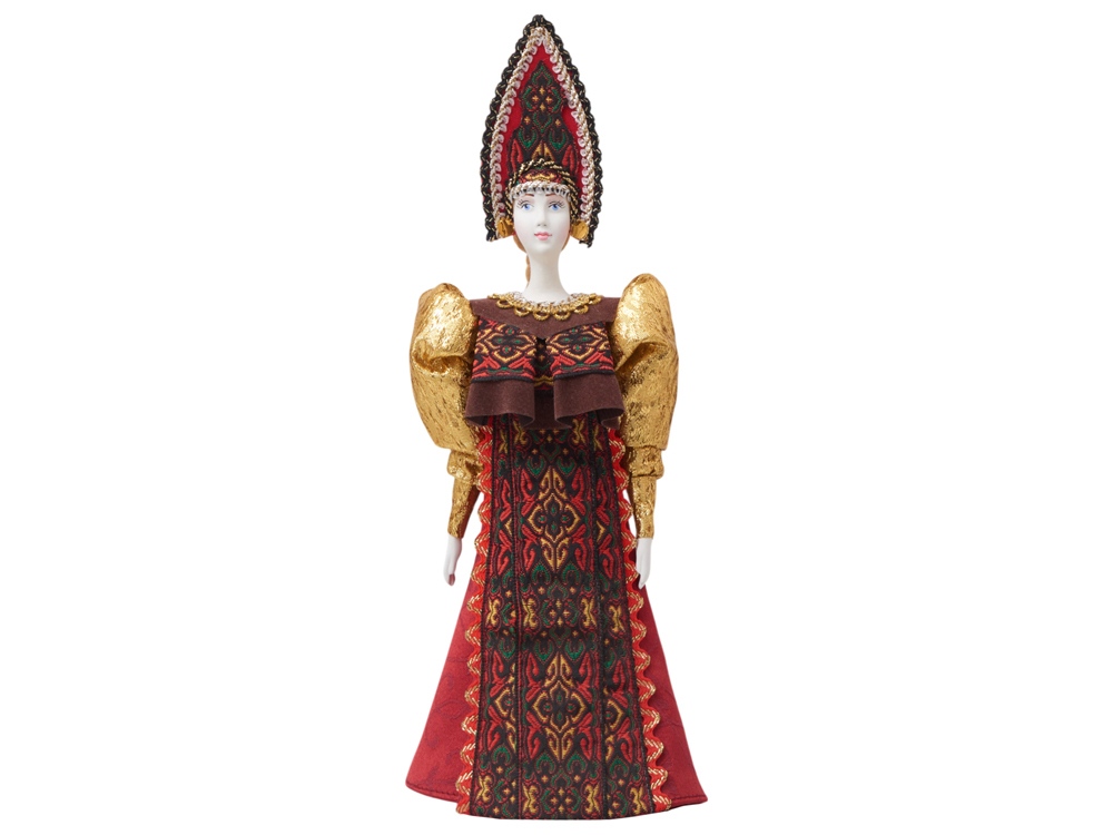 Подарочный набор: кукла фарфоровая, чай Малина с мятой, красный-12