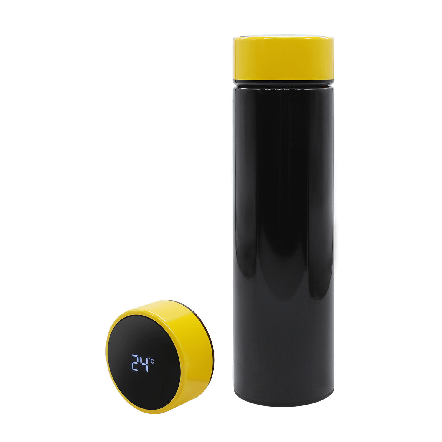 Термос Reactor duo black с датчиком температуры (черный с желтым)-0
