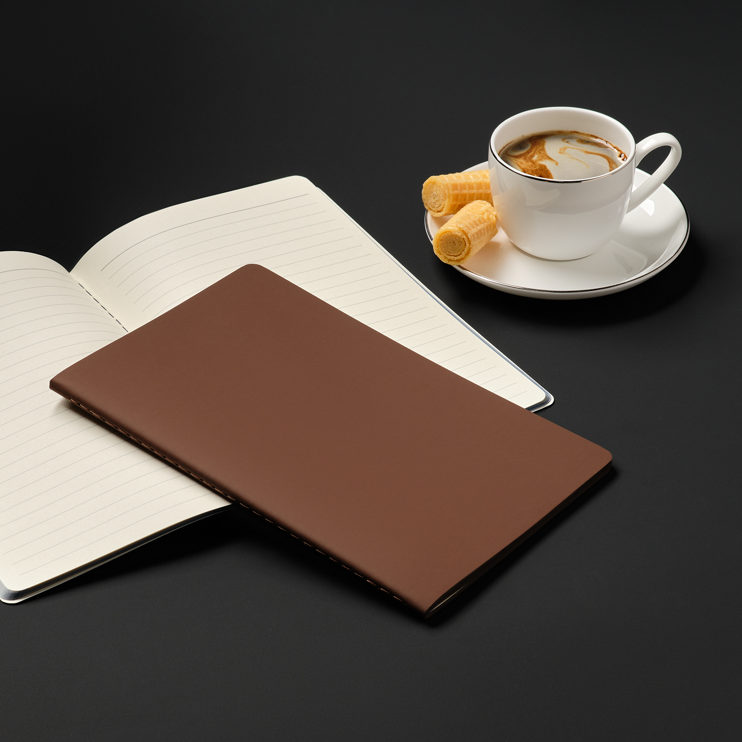 Блокнот Альфа Слим (Alpha slim), коричневый-11