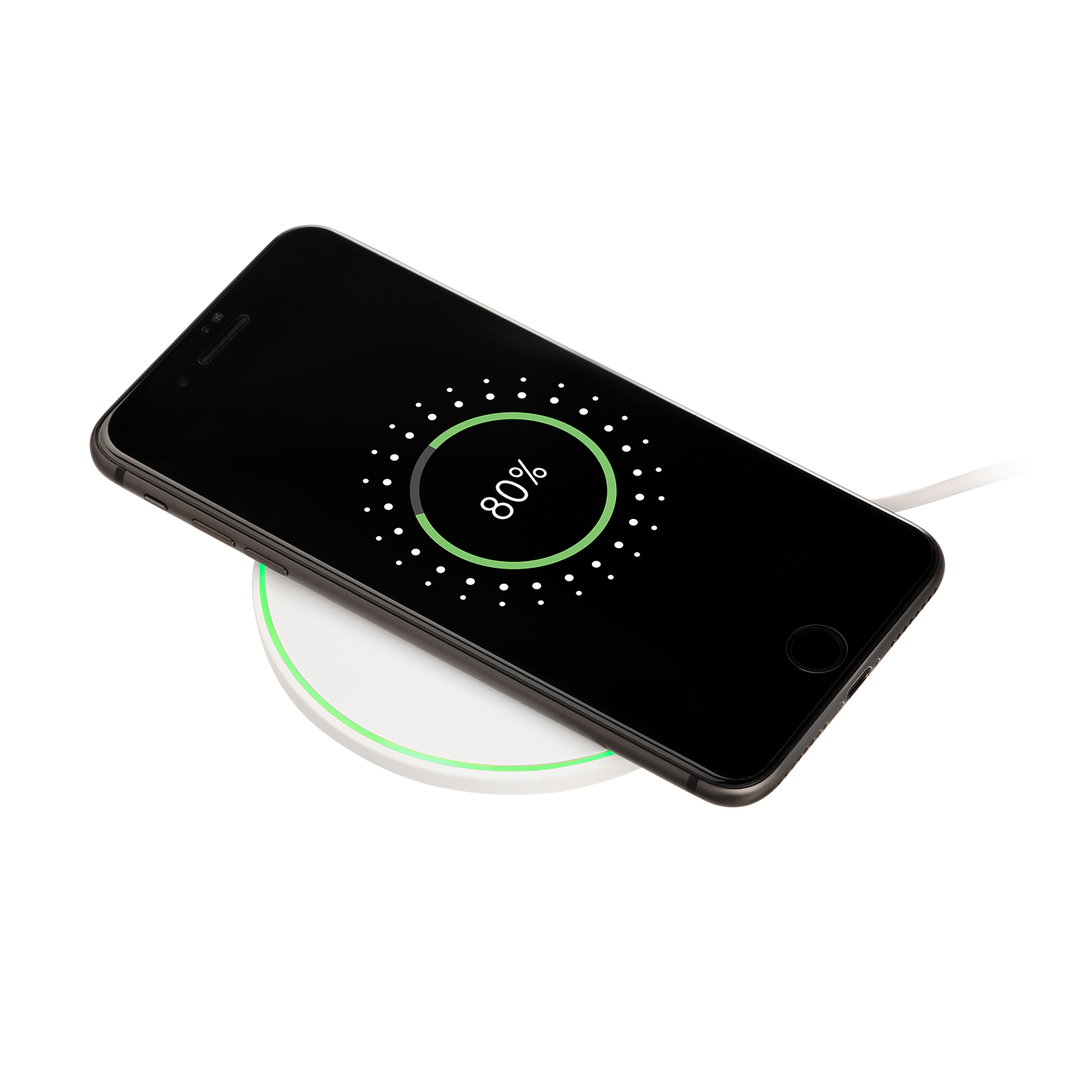 Беспроводное зарядное устройство с подсветкой 15W Auris, белое-4