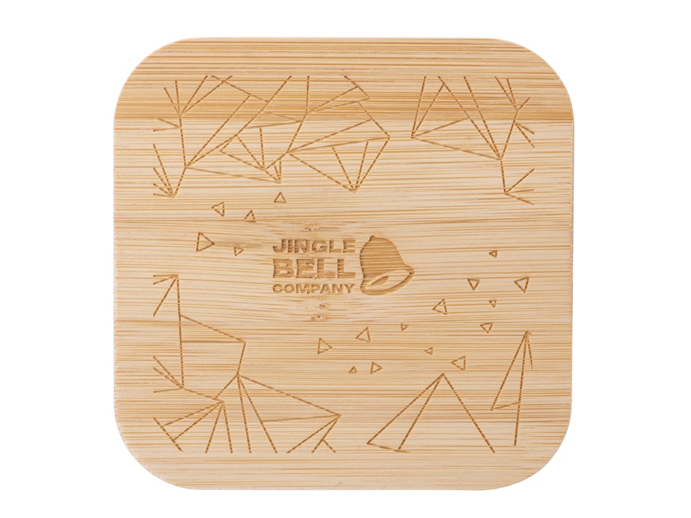 Eмкость для хранения Flake, бежевый, натуральный, с гравировкой-3