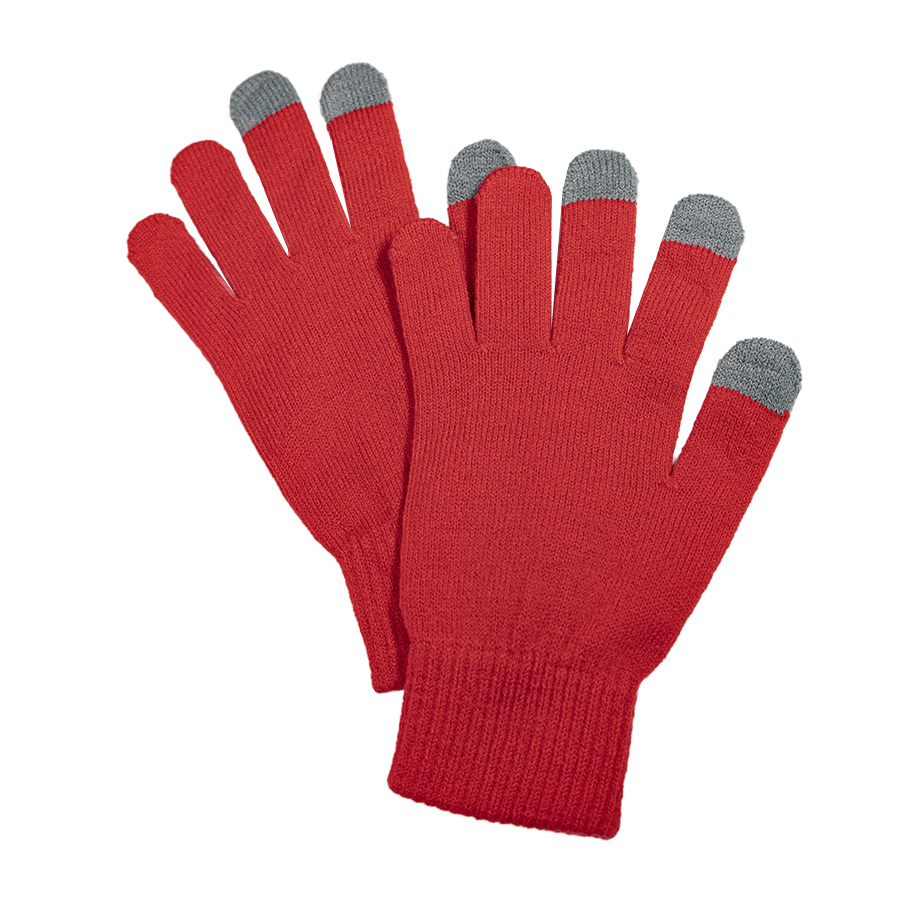 Набор подарочный GET WARM: перчатки, шапка, термос; красный, красный-3