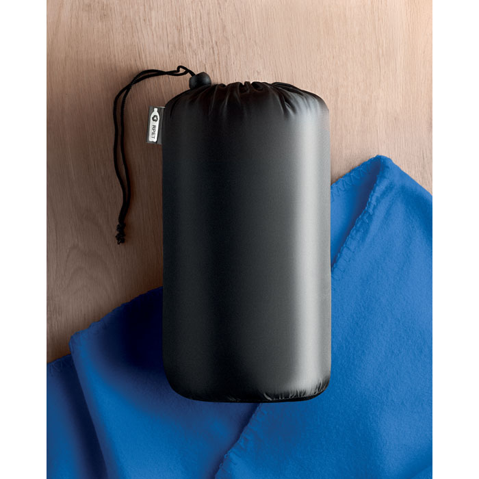 Флисовый дорожный плед из RPET, королевский синий-1