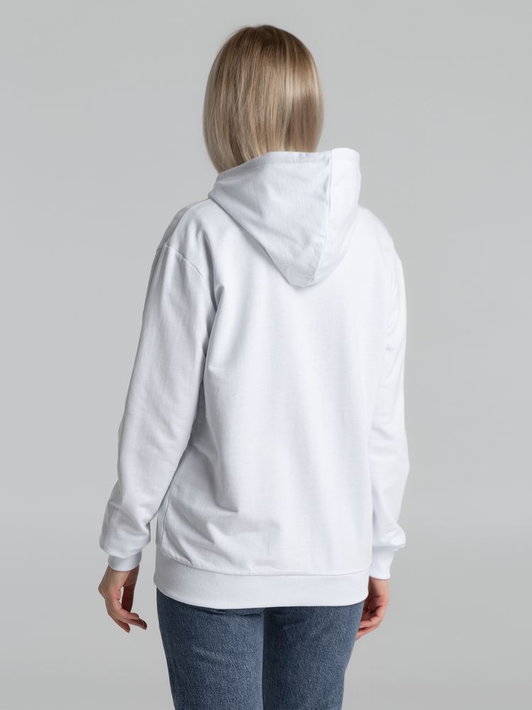 Толстовка на молнии с капюшоном Unit Siverga, белая-8