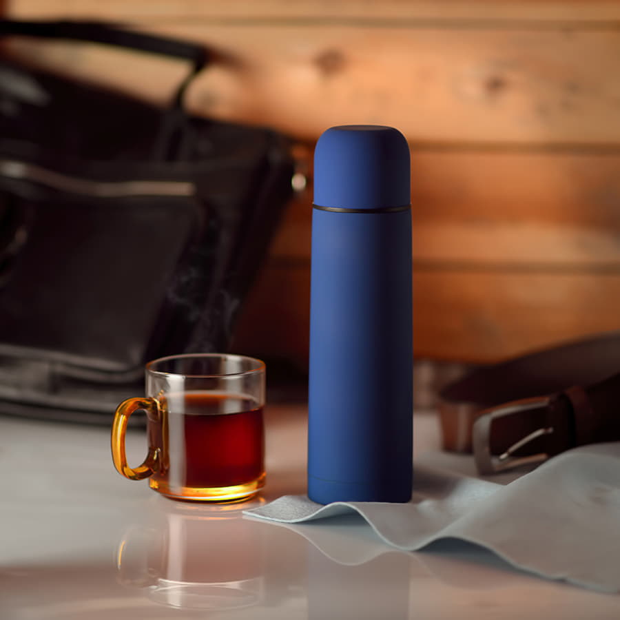 Термос вакуумный "Flask", 500 мл., ярко-красный-2