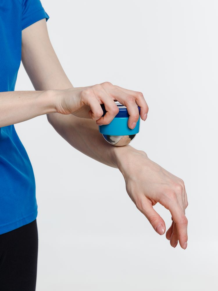 Шариковый ролик-массажер Blobus, синий с голубым-2