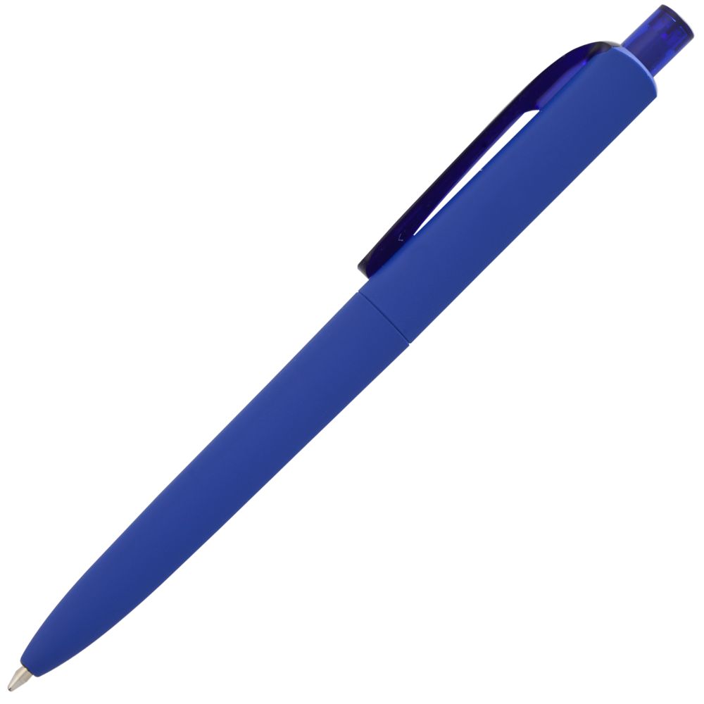 Ручка шариковая Prodir DS8 PRR-T Soft Touch, синяя-3